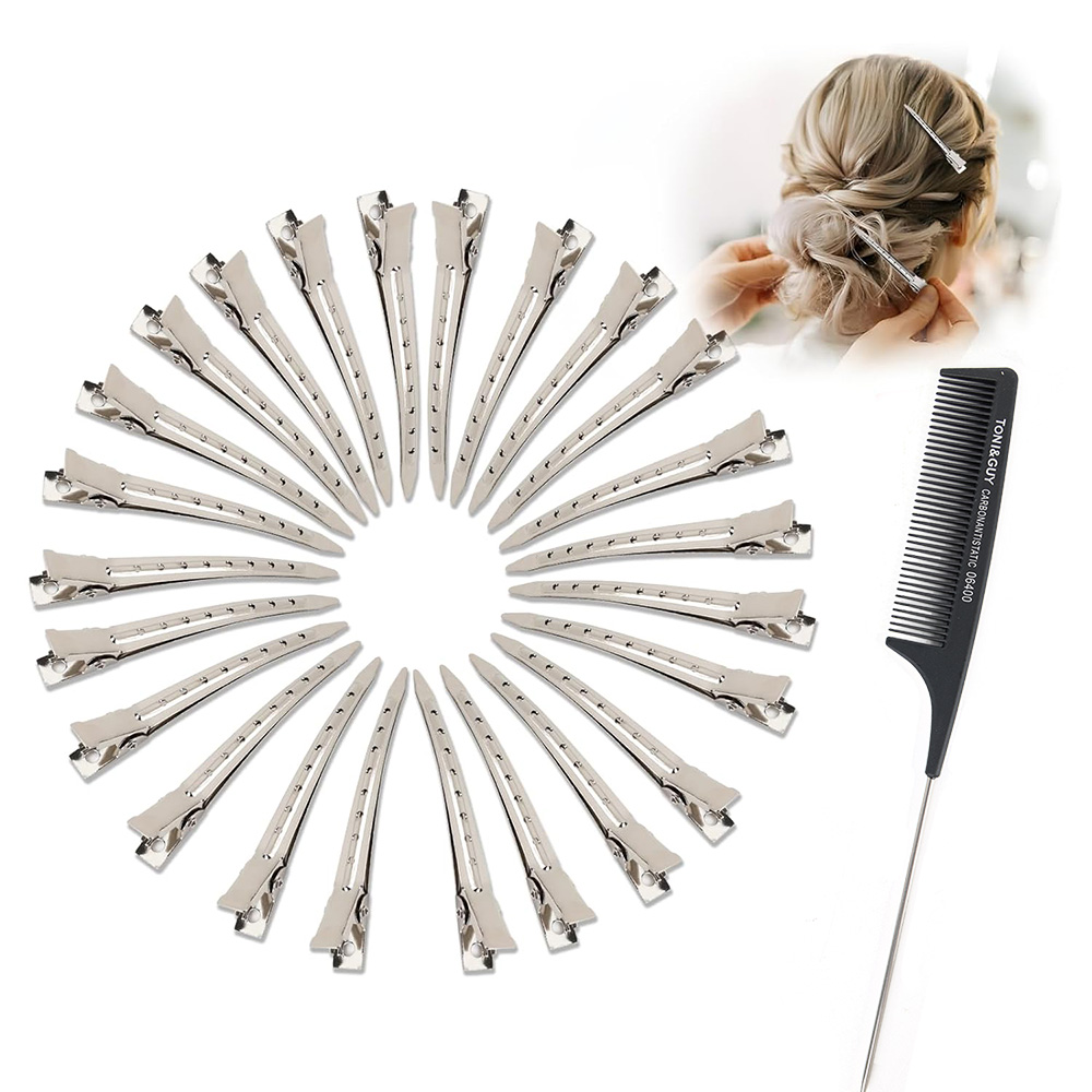 Tie Clip Silver - 24pcs Silver Hair Clips For Styling