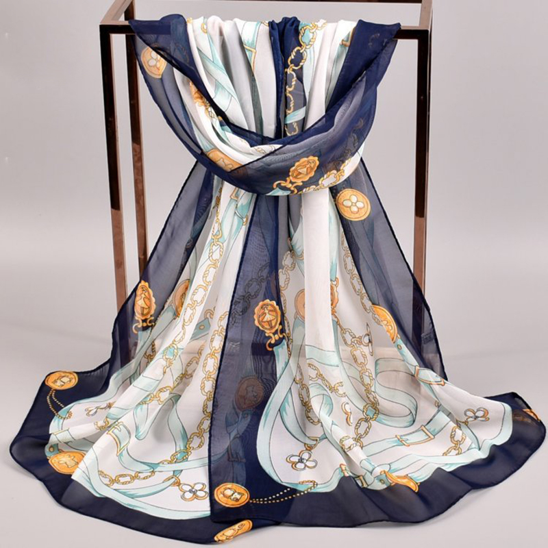 Face Scarf Mask - Summer New Dual Color Chain Chiffon