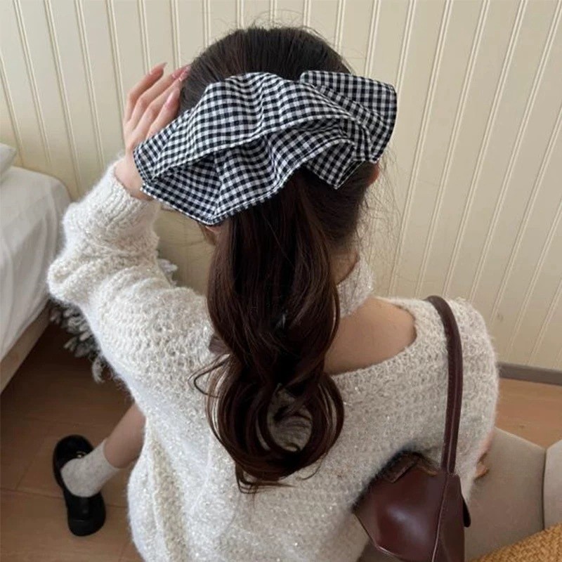 Extra Large Plaid Hair Ties El - Silk Tie Striped incelemesi ve fiyatı