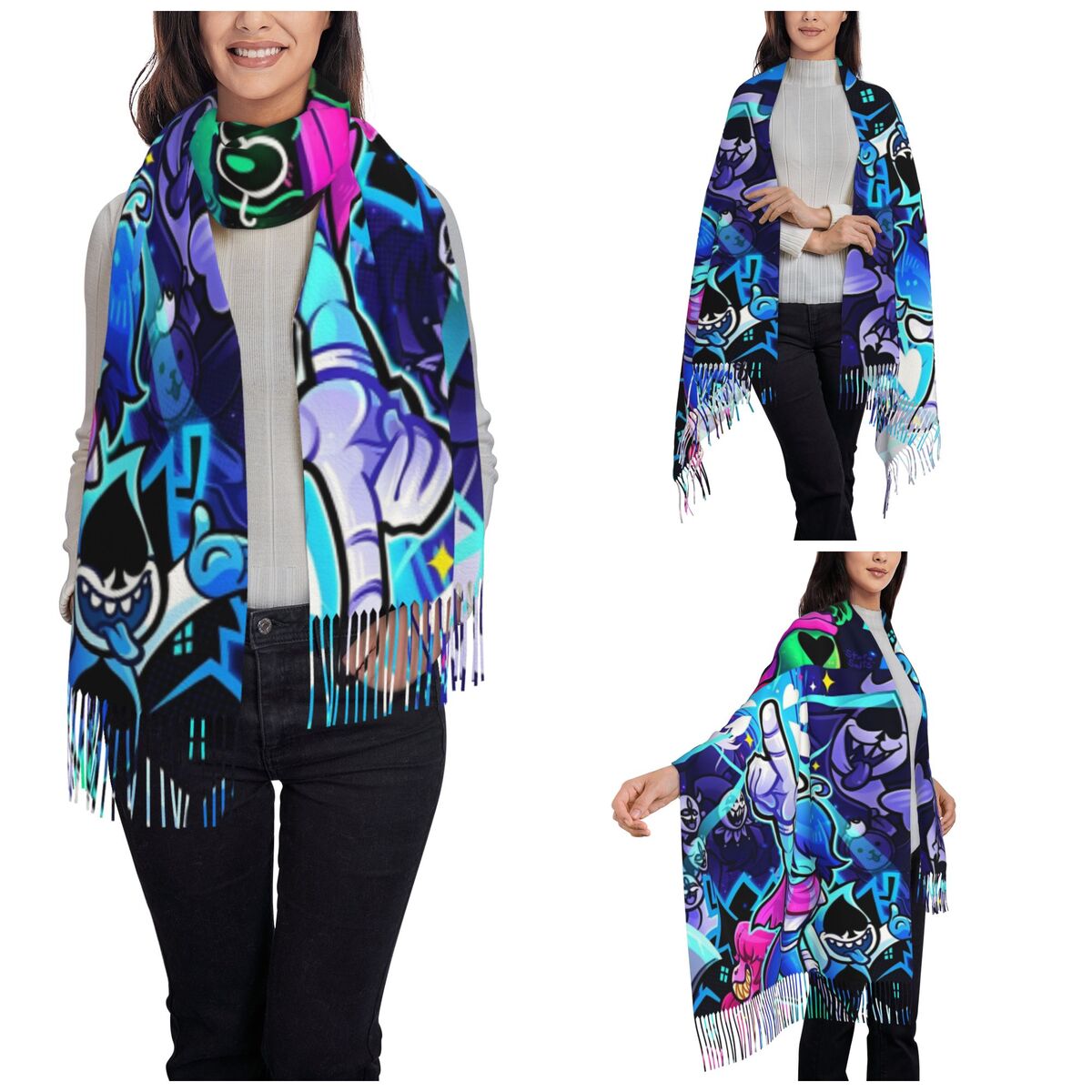 Deltarunes  Shawl Wraps Womens - Pashmina Wrap Large incelemesi ve fiyatı