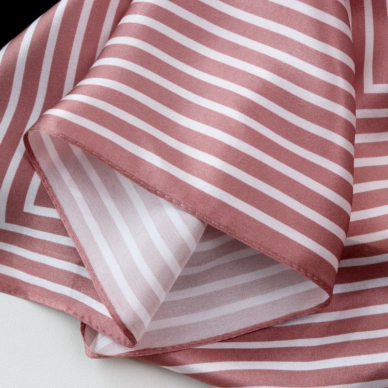 100% Pure Silk Scarf Women Hij - Silk Tie Striped incelemesi ve fiyatı