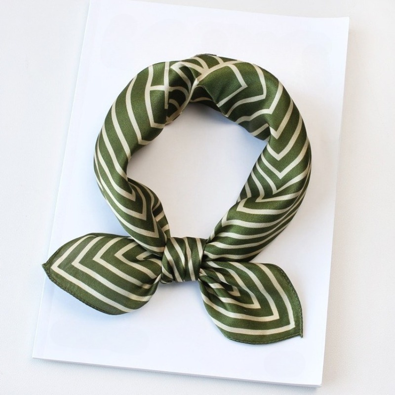 100% Pure Silk Scarf Women Hij - Silk Tie Striped incelemesi ve fiyatı