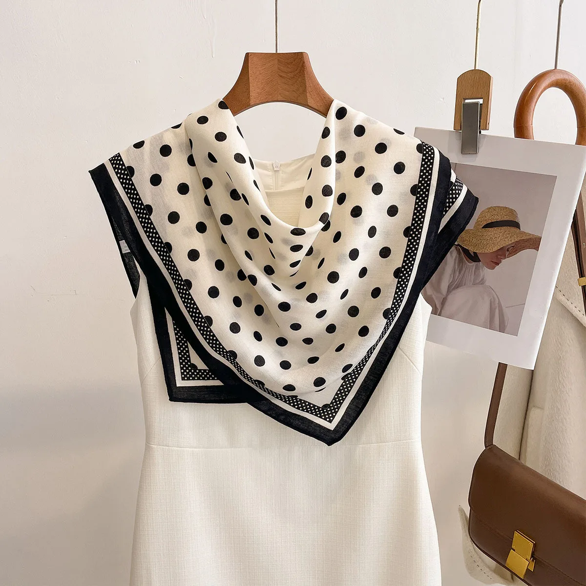 Luxury Polka Dot Printed Squar - Face Scarf Mask incelemesi ve fiyatı