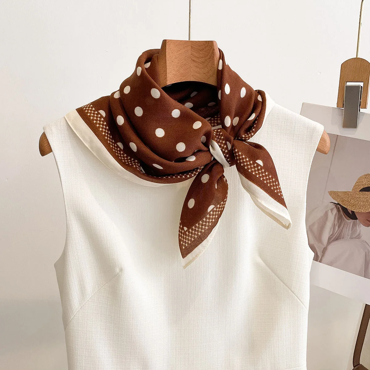 Luxury Polka Dot Printed Squar - Face Scarf Mask incelemesi ve fiyatı