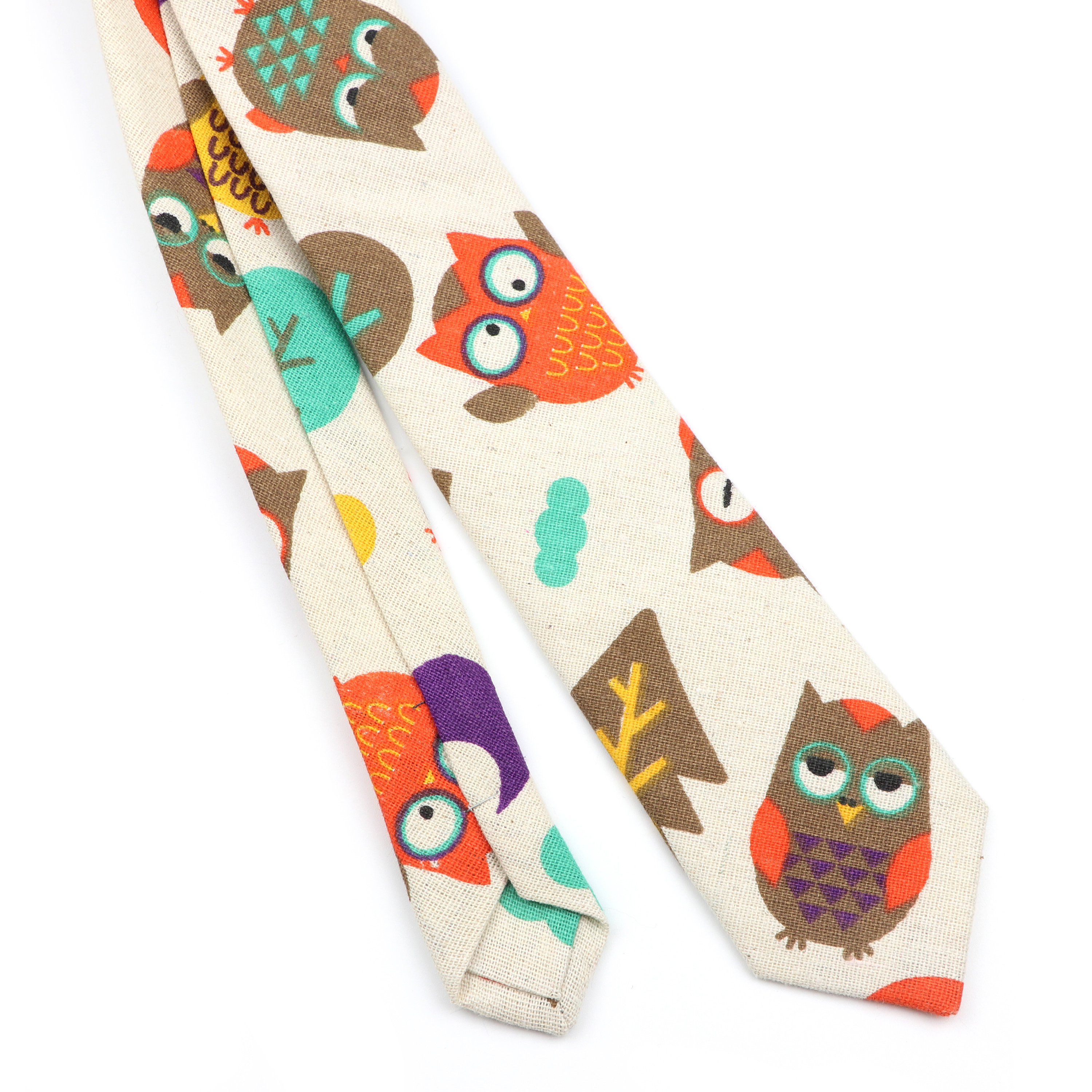 Novelty Cartoon Linen Tie For  - Skinny Tie Men incelemesi ve fiyatı