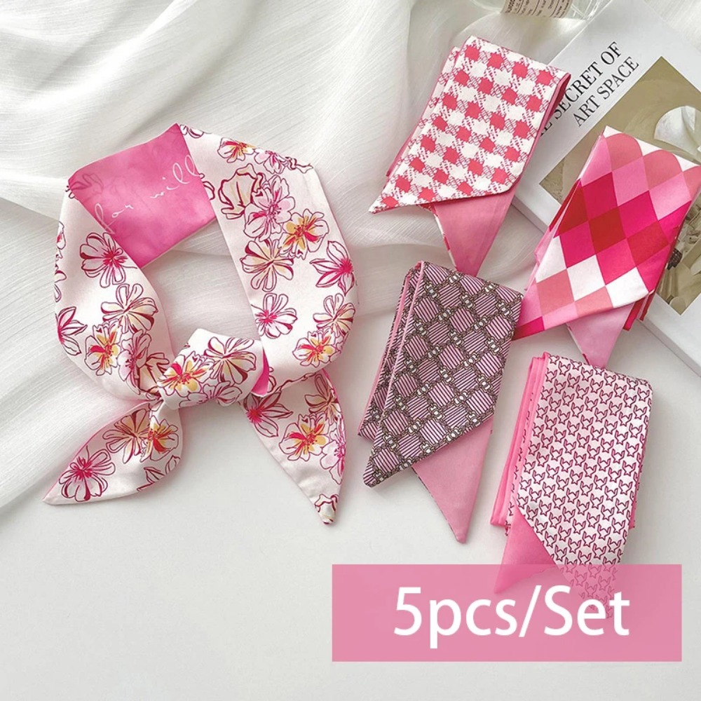 2-6pcs/set Silk Satin Scarf Wo - Ascot Neck Scarf incelemesi ve fiyatı
