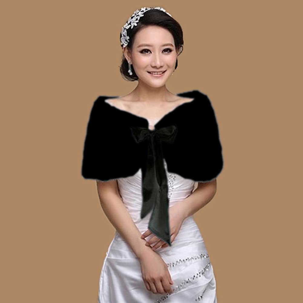 Women's Bridal Wedding Faux Fu - Stole Wedding Shawl incelemesi ve fiyatı