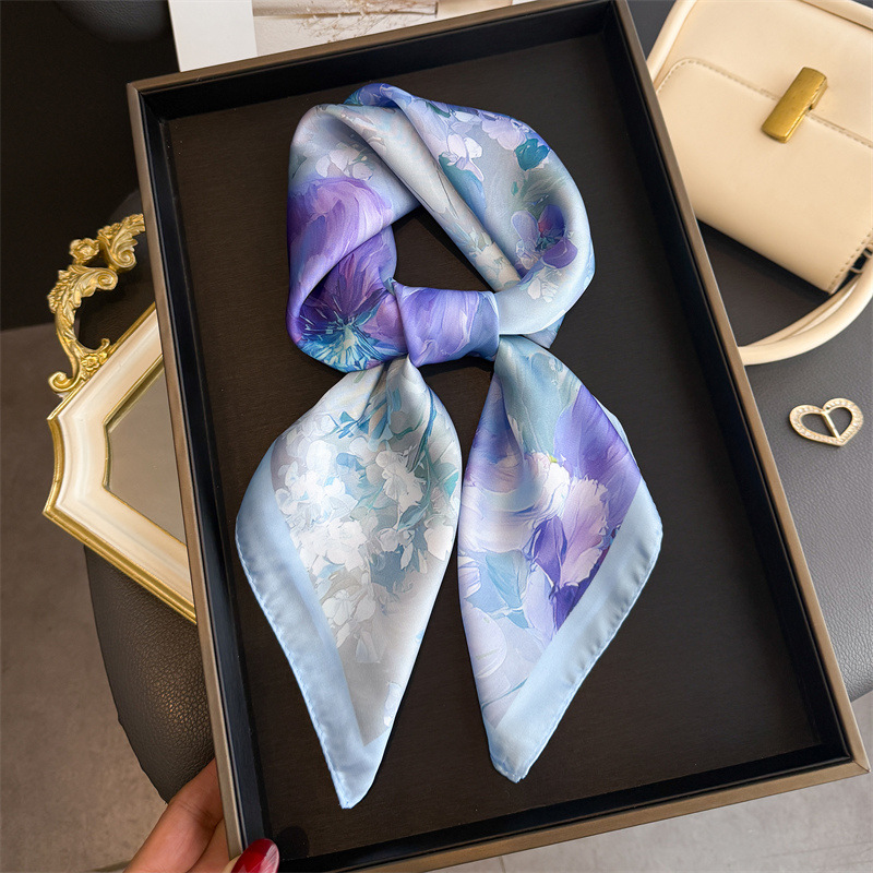 2026 New Floral Print Silk Squ - Silk Neck Scarf incelemesi ve fiyatı