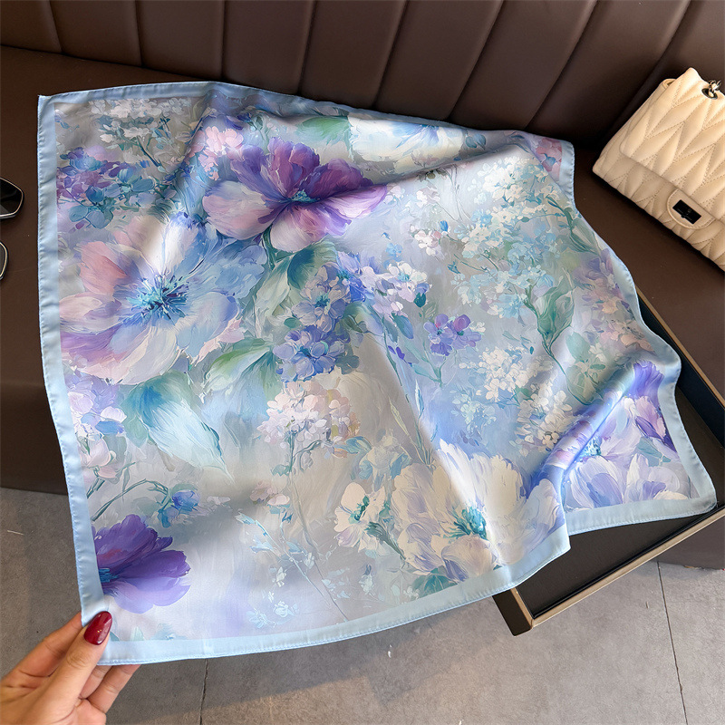 2026 New Floral Print Silk Squ - Silk Neck Scarf incelemesi ve fiyatı