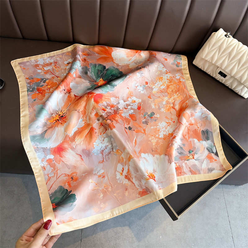 2026 New Floral Print Silk Squ - Silk Neck Scarf incelemesi ve fiyatı