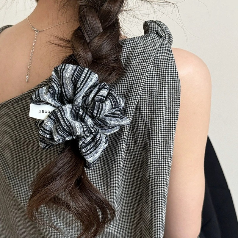 2024 Korea Fashion Stripe Hair - Silk Tie Striped incelemesi ve fiyatı