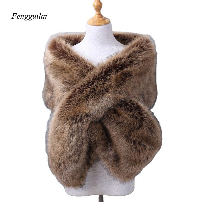 Women's White Faux Fur Shawl B - Stole Wedding Shawl incelemesi ve fiyatı