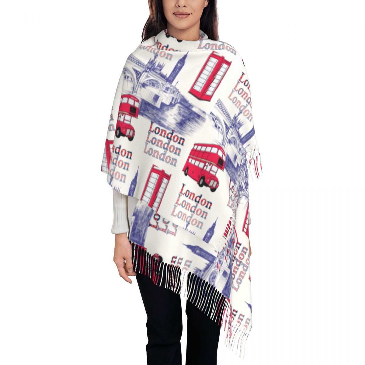 London England Scenes Shawls W - Pashmina Wrap Large incelemesi ve fiyatı