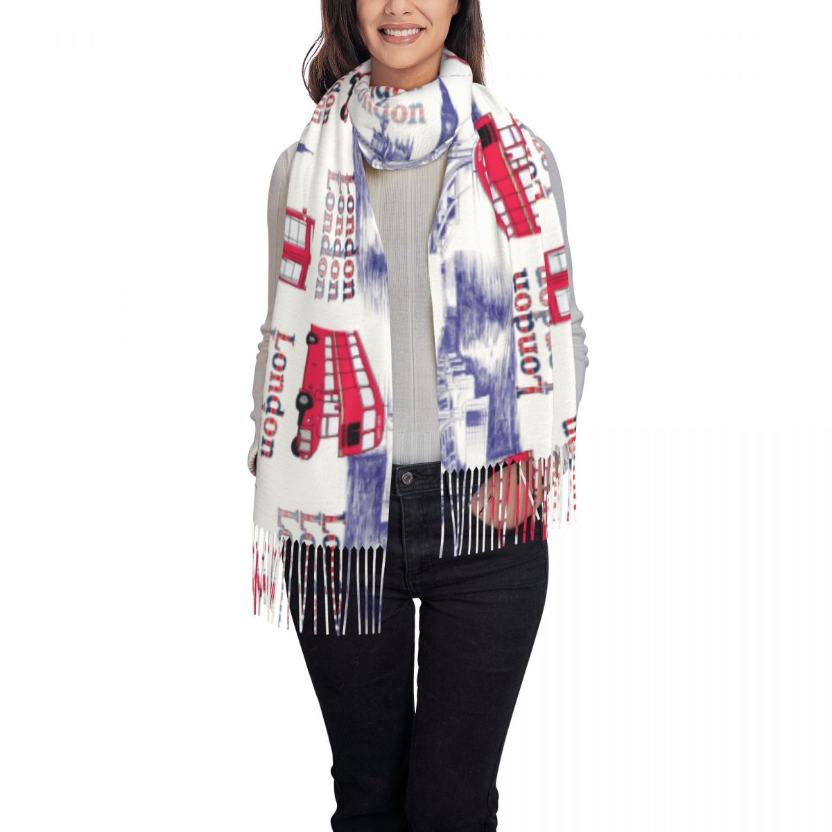 London England Scenes Shawls W - Pashmina Wrap Large incelemesi ve fiyatı
