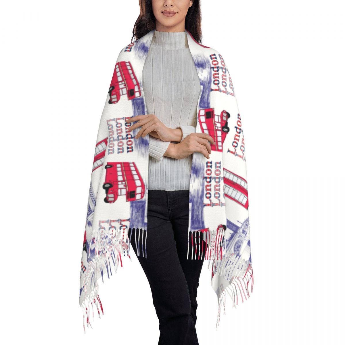 London England Scenes Shawls W - Pashmina Wrap Large incelemesi ve fiyatı