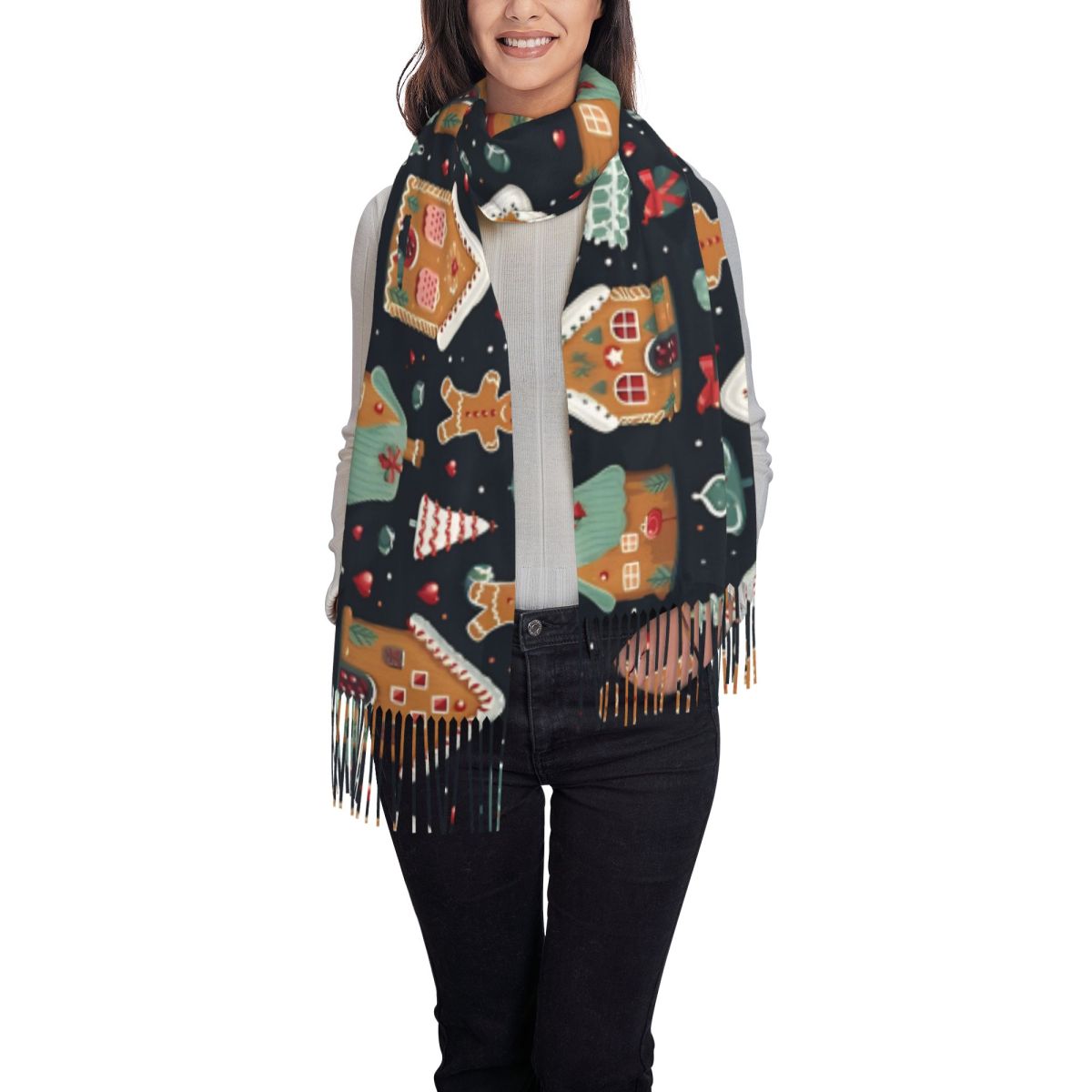Christmas Delight- Whimsical G - Pashmina Wrap Large incelemesi ve fiyatı