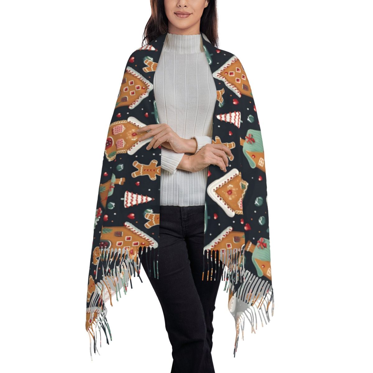 Christmas Delight- Whimsical G - Pashmina Wrap Large incelemesi ve fiyatı