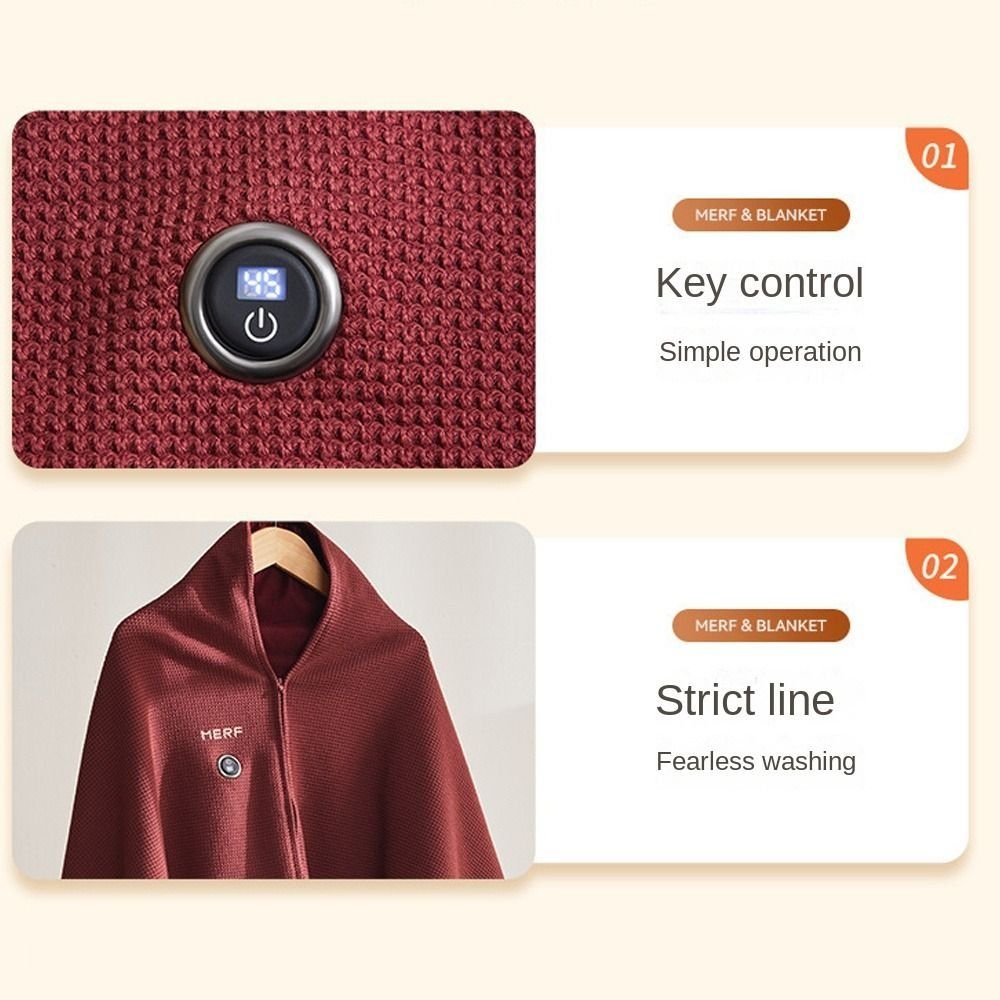 Fashion Wearable USB Electric  - Woven Scarf Blanket incelemesi ve fiyatı