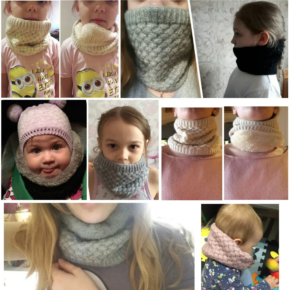 Kids Girls/Boys Winter Knitted - Infinity Scarf Knit incelemesi ve fiyatı