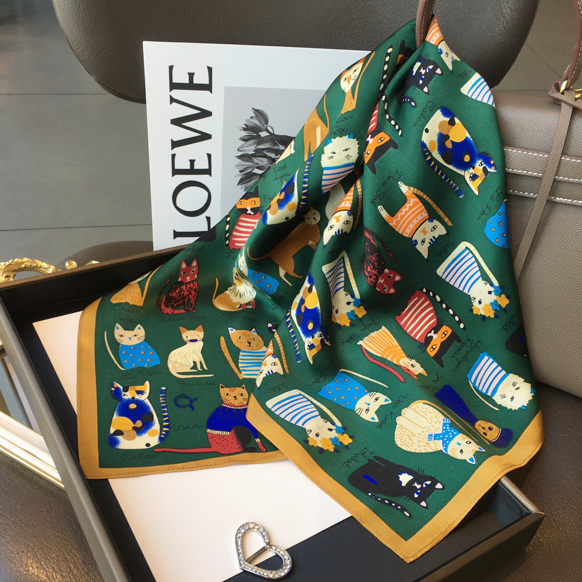 Luxury Brand 2023 Silk Square  - Silk Tie Striped incelemesi ve fiyatı