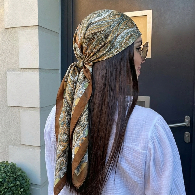 Women Spring Summer Square Sca - Silk Neck Scarf incelemesi ve fiyatı