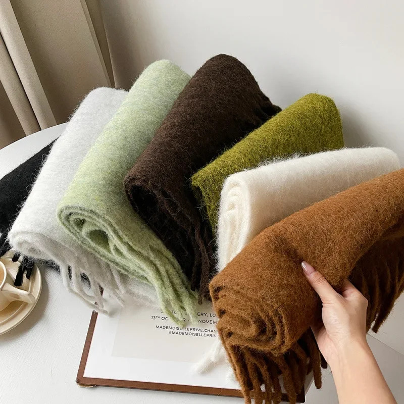 Scarf Lady Autumn Winter Solid - Muffler Men Wool incelemesi ve fiyatı