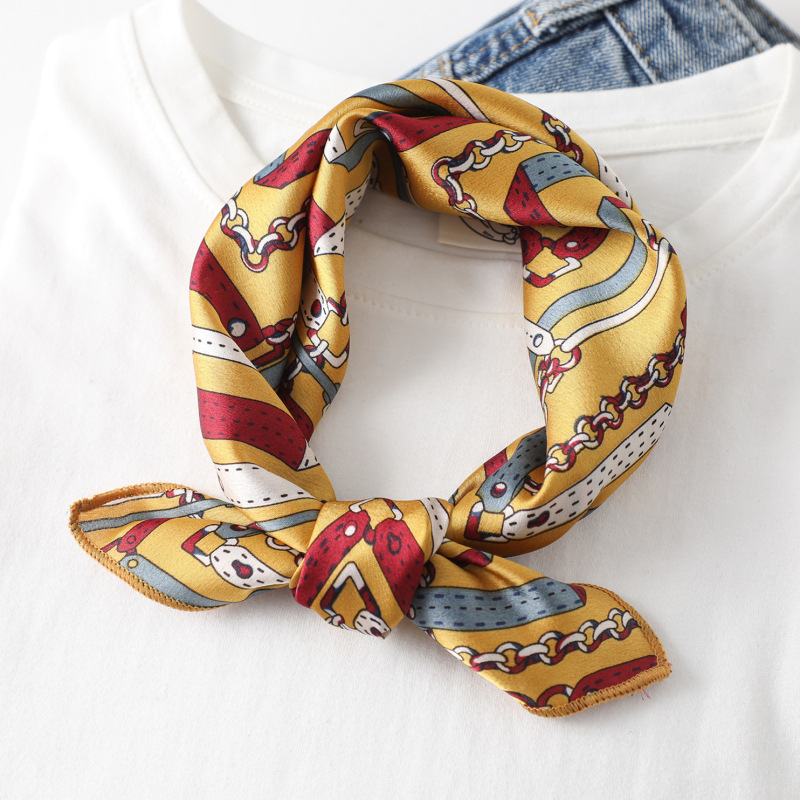 Women scarf  50*50cm Square Sk - Silk Tie Striped incelemesi ve fiyatı