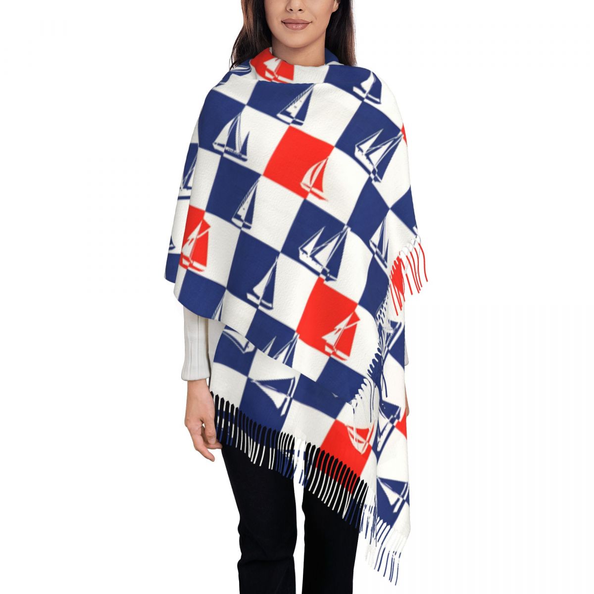 Sailing Ship Ocean Scarf Fall  - Pashmina Wrap Large incelemesi ve fiyatı