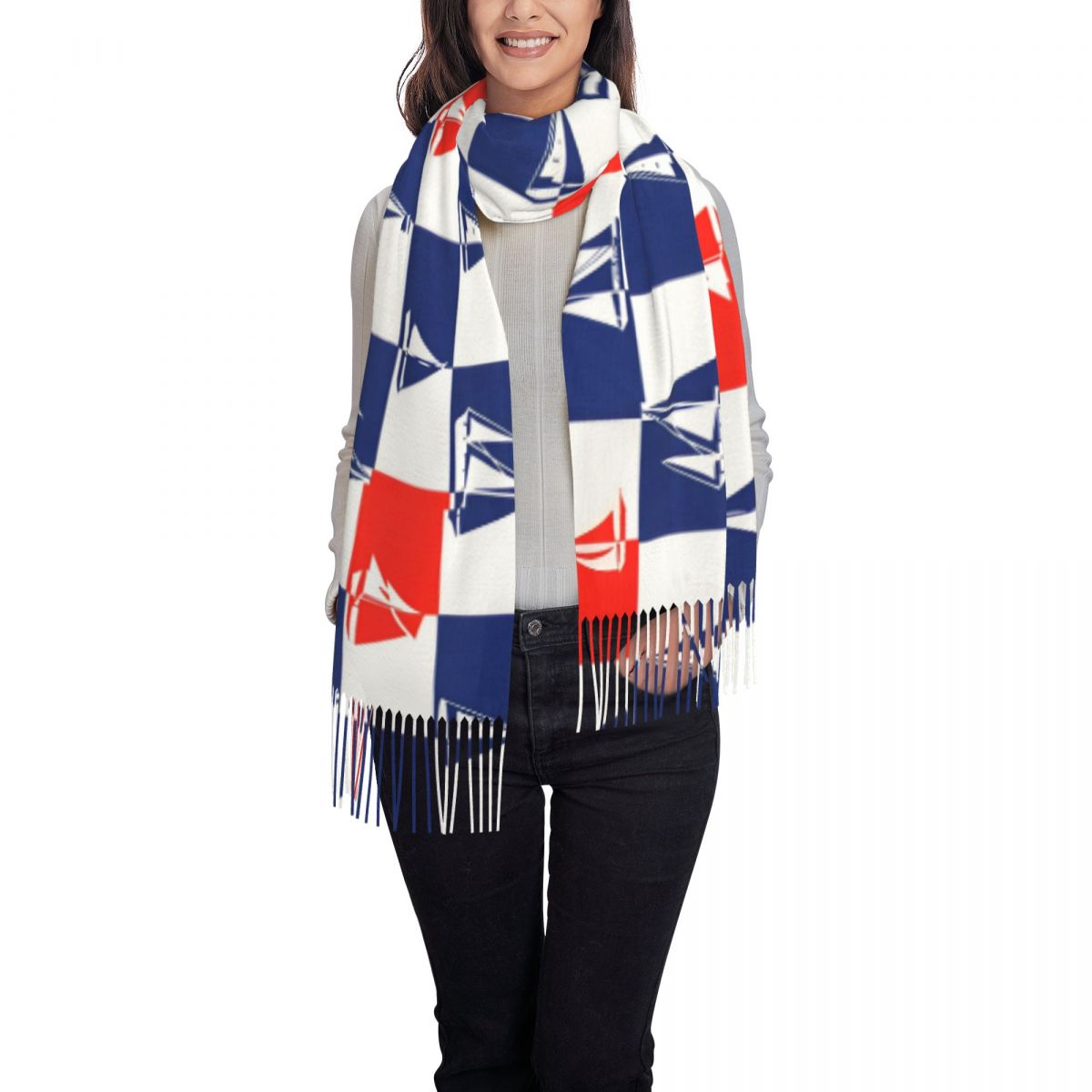 Sailing Ship Ocean Scarf Fall  - Pashmina Wrap Large incelemesi ve fiyatı