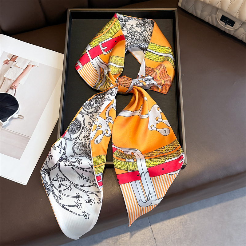 Women's Double-sided Print Sil - Ascot Neck Scarf incelemesi ve fiyatı