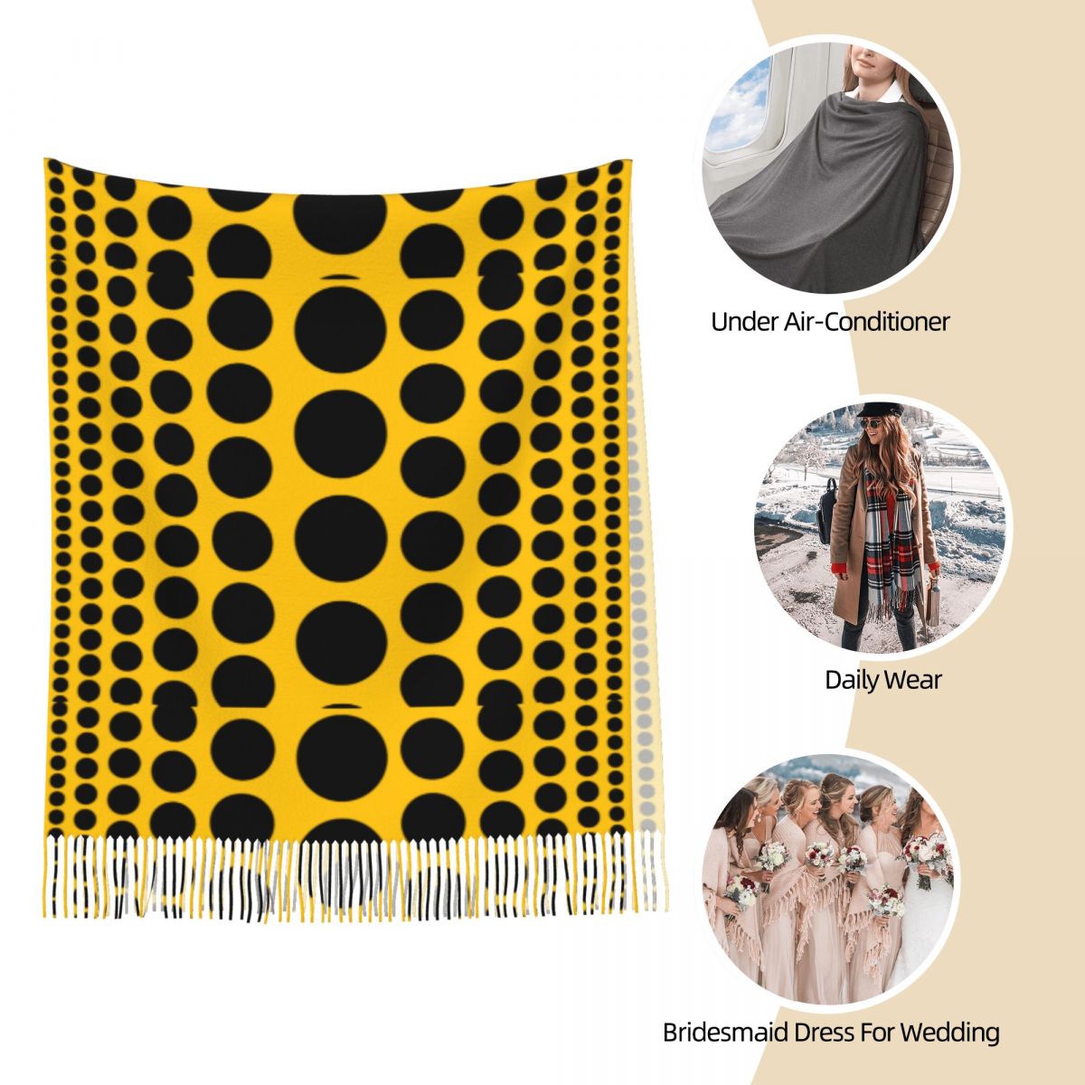 Infinity Polka Dots Scarf for  - Infinity Scarf Knit incelemesi ve fiyatı