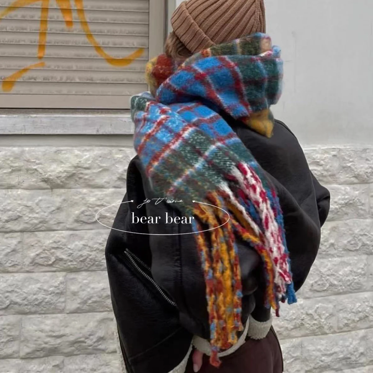 Vintage Colorful Plaid Cashmer - Muffler Men Wool incelemesi ve fiyatı