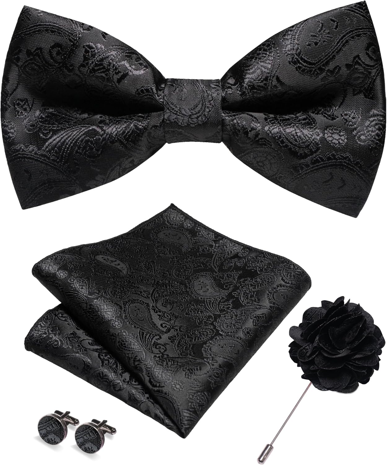 Paisley Pre-tied Bow Tie and P - Pocket Square Set incelemesi ve fiyatı