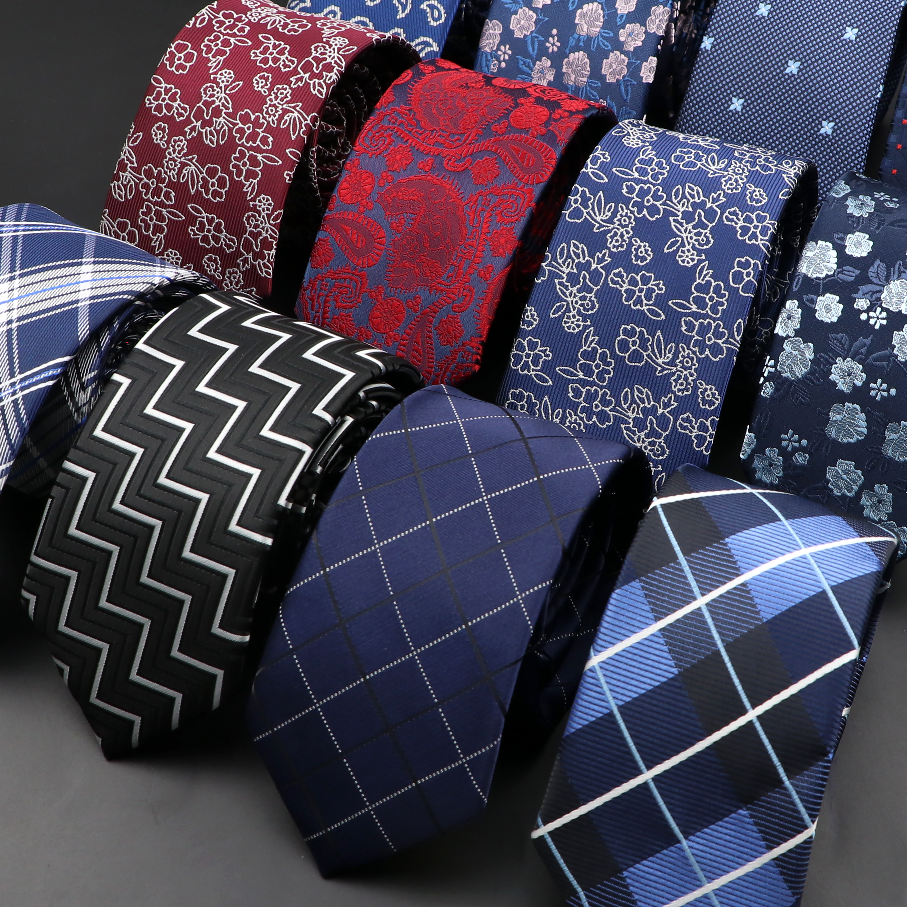 New Men Ties Solid Color Strip - Skinny Tie Men incelemesi ve fiyatı