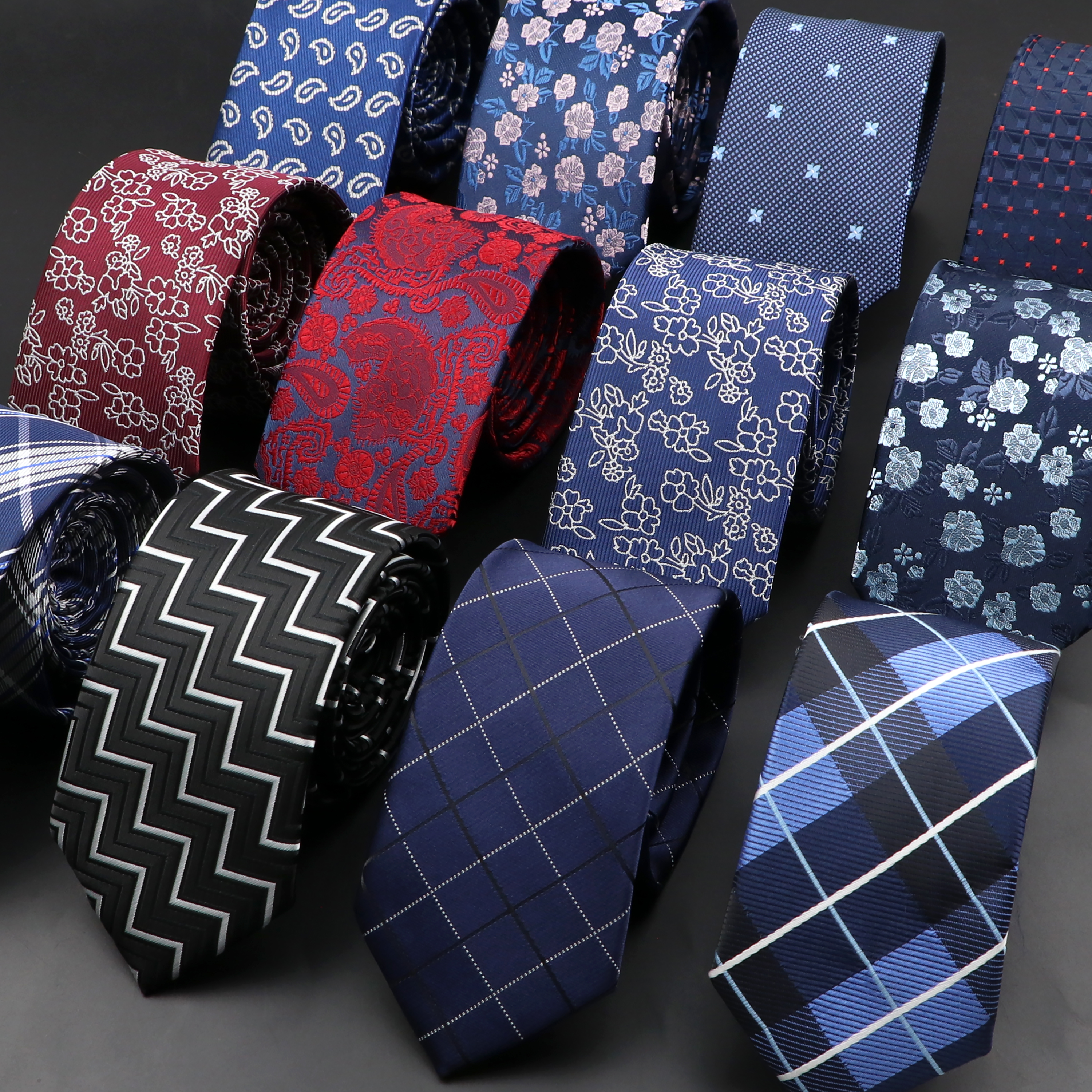 New Men Ties Solid Color Strip - Skinny Tie Men incelemesi ve fiyatı