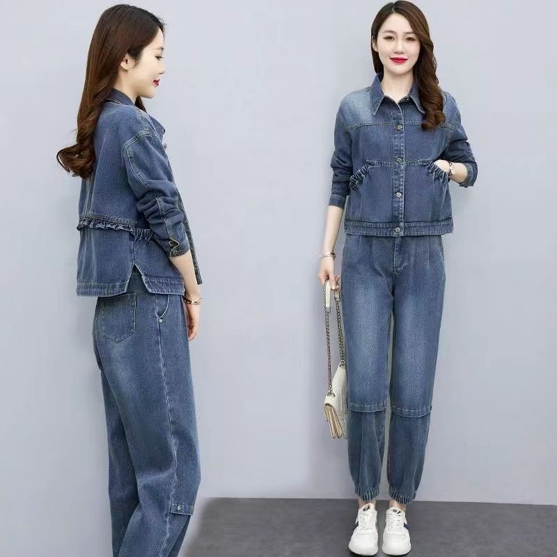Women Denim Suits 2024 New Spr - Pocket Square Set incelemesi ve fiyatı