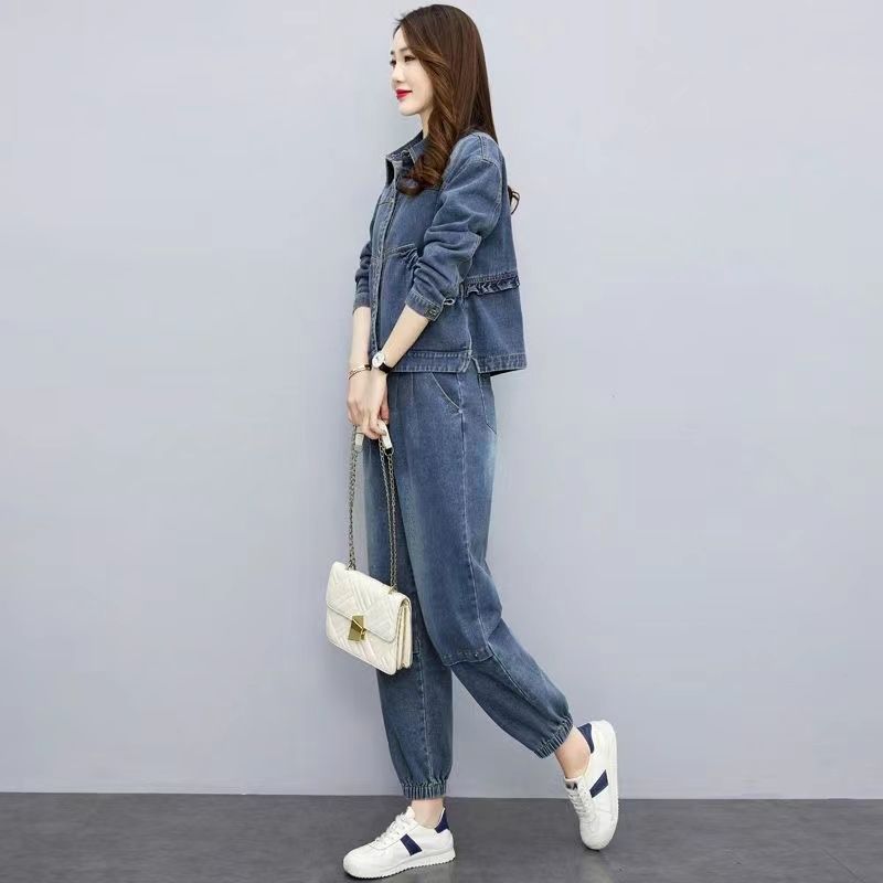 Women Denim Suits 2024 New Spr - Pocket Square Set incelemesi ve fiyatı