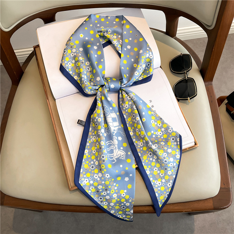 Fashion Print Long Silk Scarf  - Ascot Neck Scarf incelemesi ve fiyatı