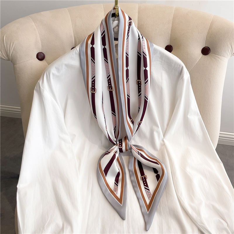 Fashion Print Long Silk Scarf  - Ascot Neck Scarf incelemesi ve fiyatı