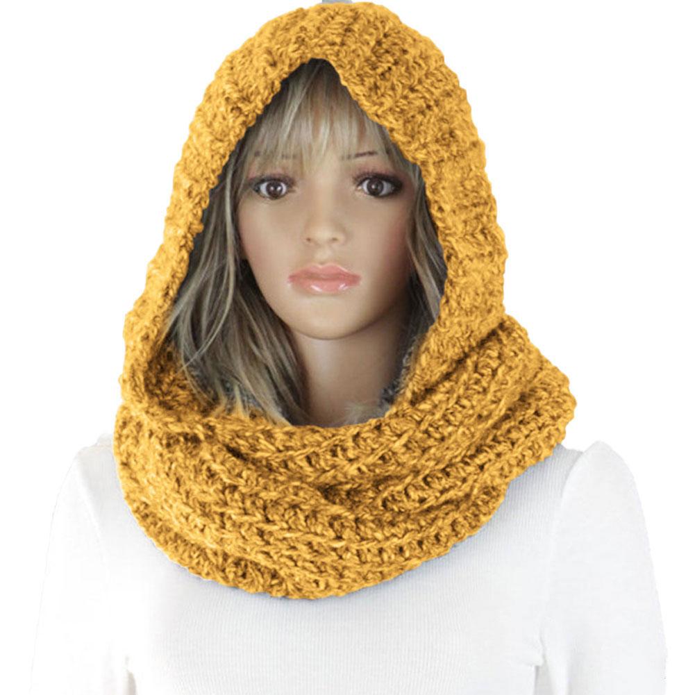 Knitted Hooded Scarf Winter Wo - Infinity Scarf Knit incelemesi ve fiyatı