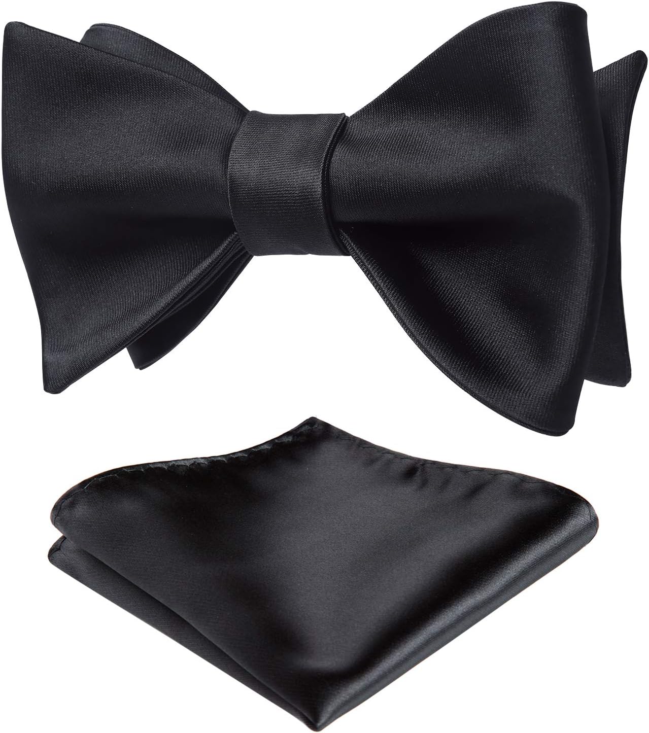 Solid Color Self Tie Bow Tie & - Pocket Square Set incelemesi ve fiyatı