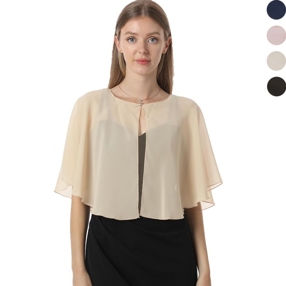 Vintage Sheer Chiffon Capelet  - Stole Wedding Shawl incelemesi ve fiyatı