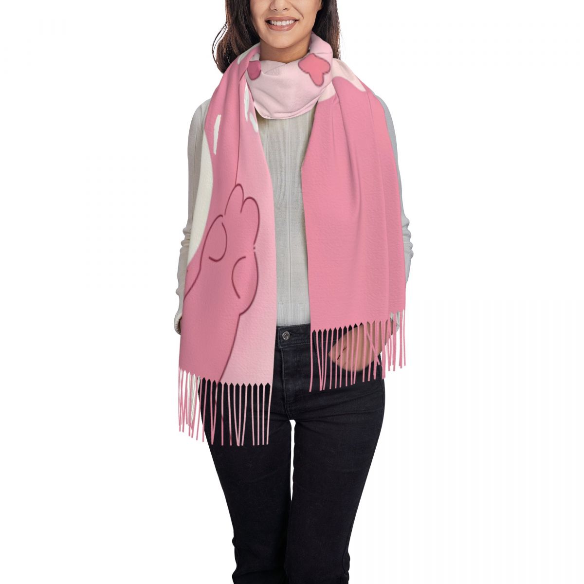 Lotso Pink Bear Women's Scarf  - Pashmina Wrap Large incelemesi ve fiyatı