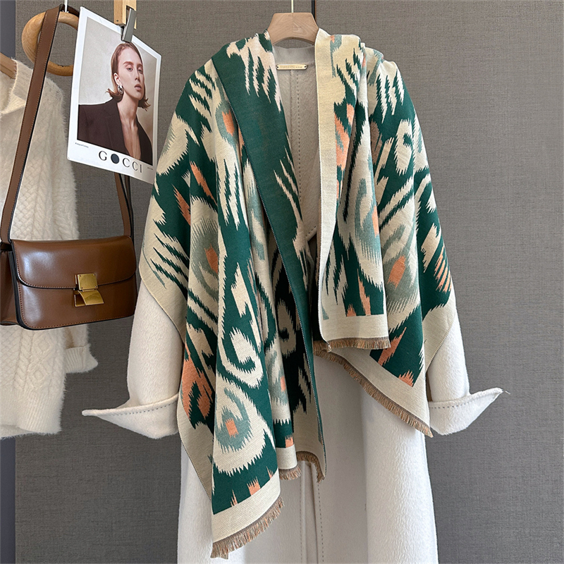 2025 Brand Warm Cashmere Ponch - Woven Scarf Blanket incelemesi ve fiyatı