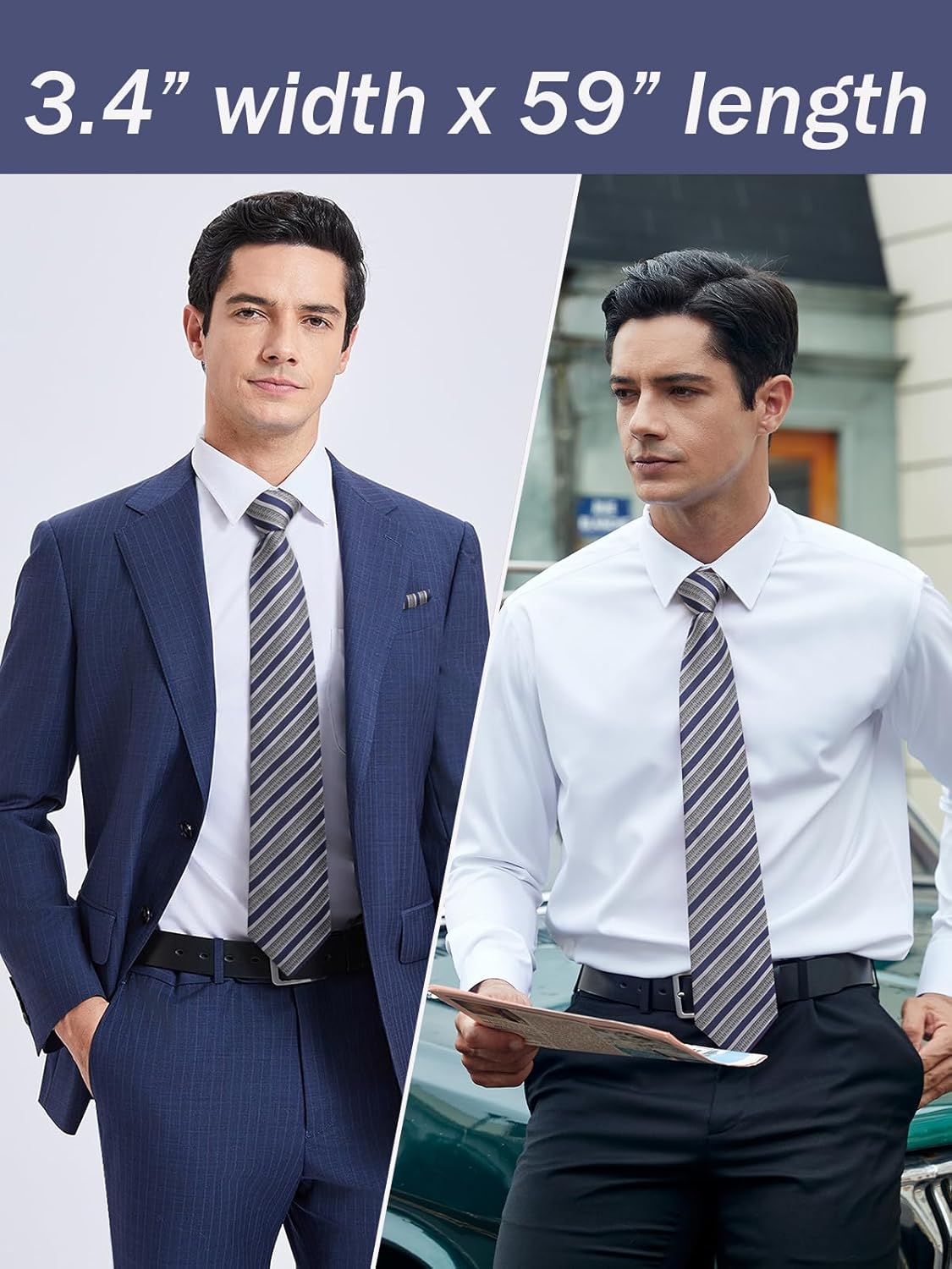 Men's Stripe Tie & Pocket Squa - Pocket Square Set incelemesi ve fiyatı