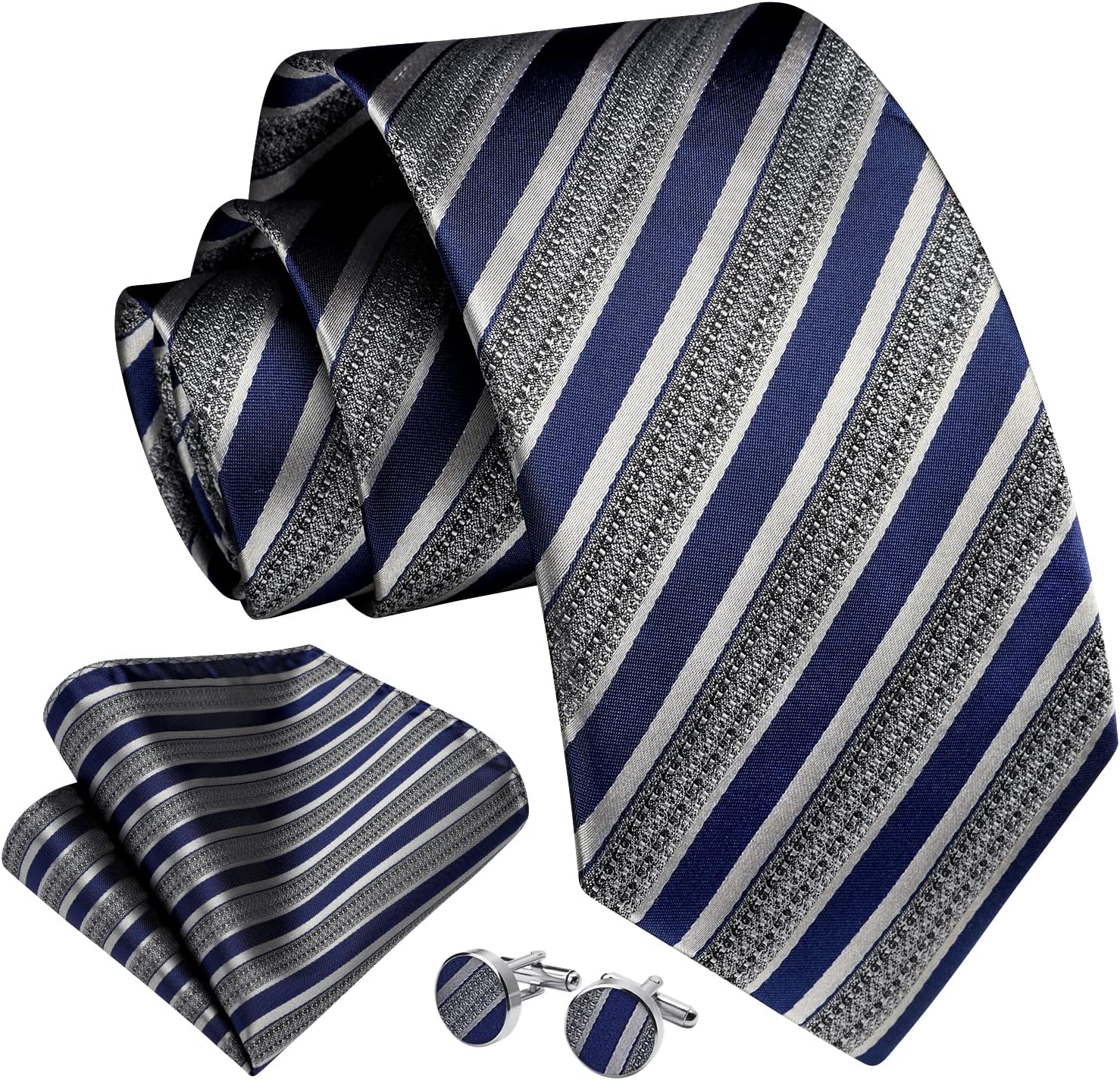 Men's Stripe Tie & Pocket Squa - Pocket Square Set incelemesi ve fiyatı