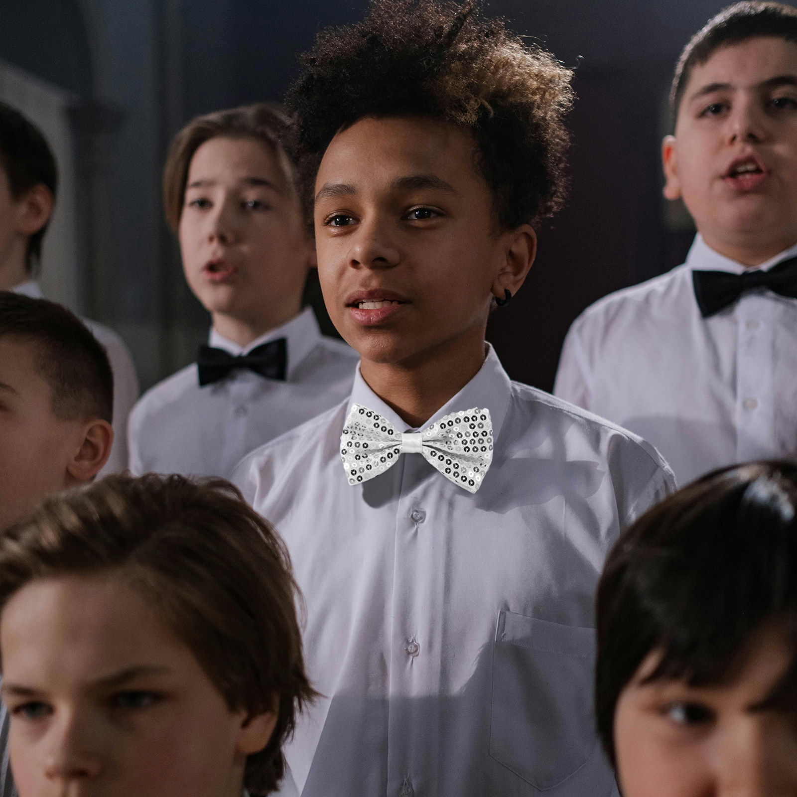 5Pcs Sequin Bow Ties for Kids  - Bow Tie Pre Tied incelemesi ve fiyatı