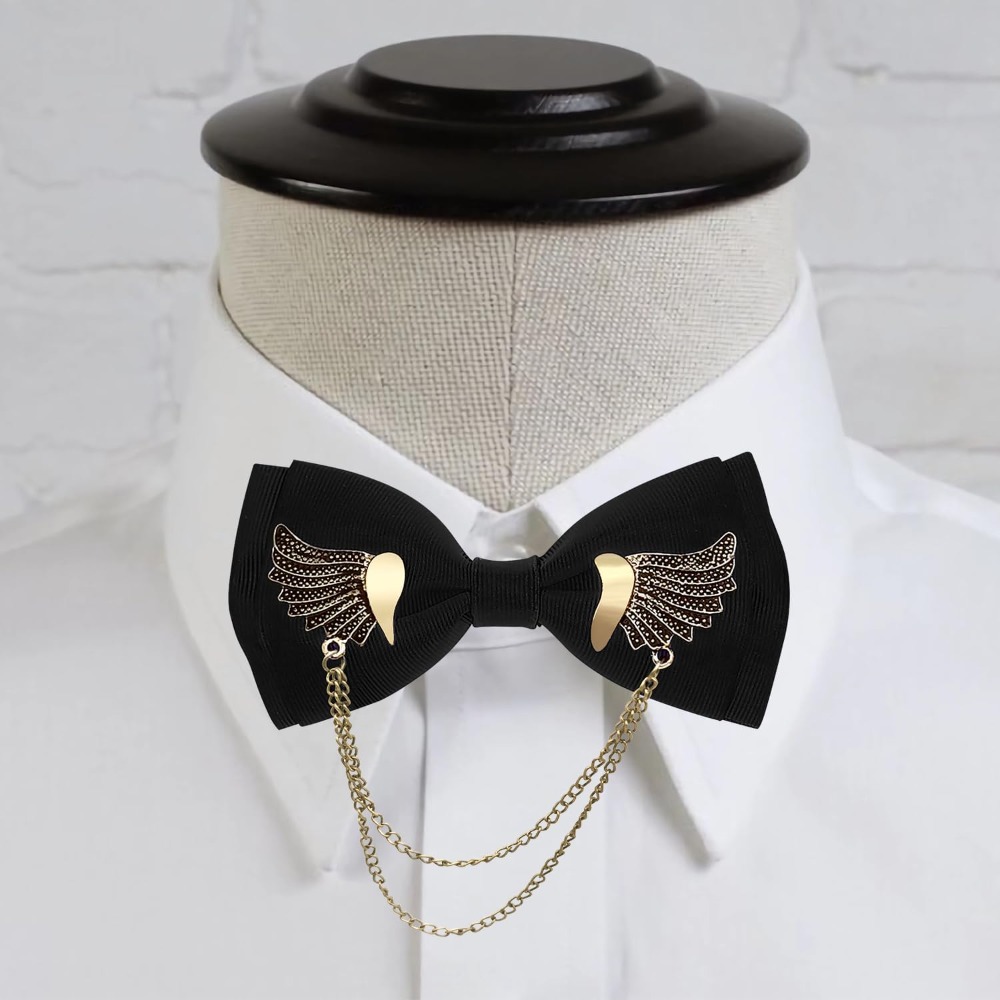 Vintage Bow Ties with Gold Met - Bow Tie Pre Tied incelemesi ve fiyatı