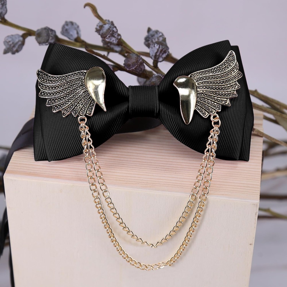 Vintage Bow Ties with Gold Met - Bow Tie Pre Tied incelemesi ve fiyatı