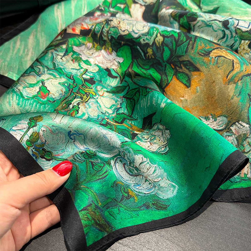100% Silk Scarf Bandana Women  - Face Scarf Mask incelemesi ve fiyatı